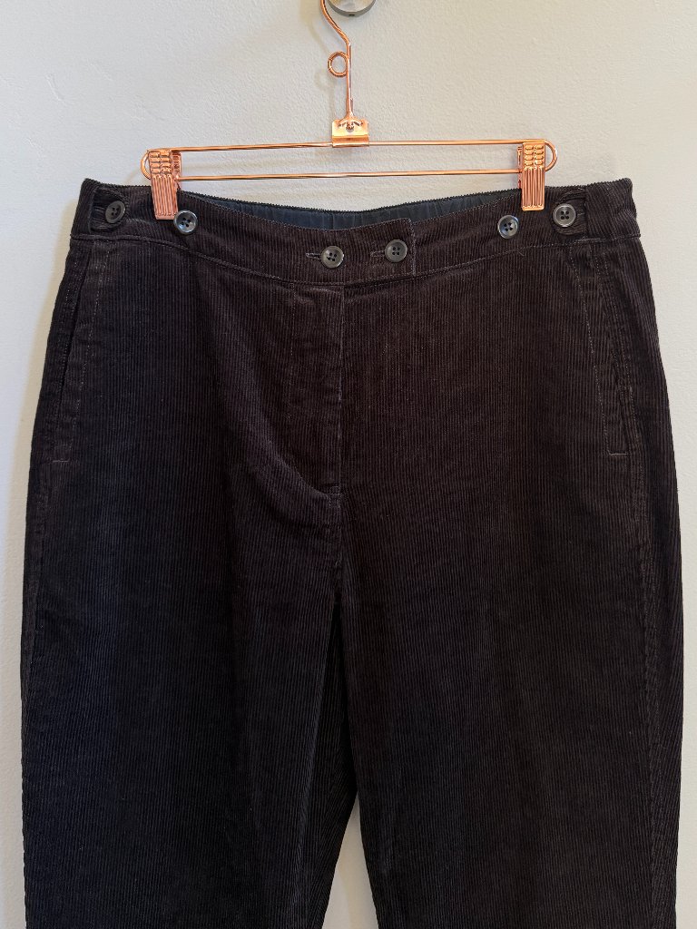 Poetry Brown Corduroy Tapered-Leg Trousers, Us 8 — image 4 of 8